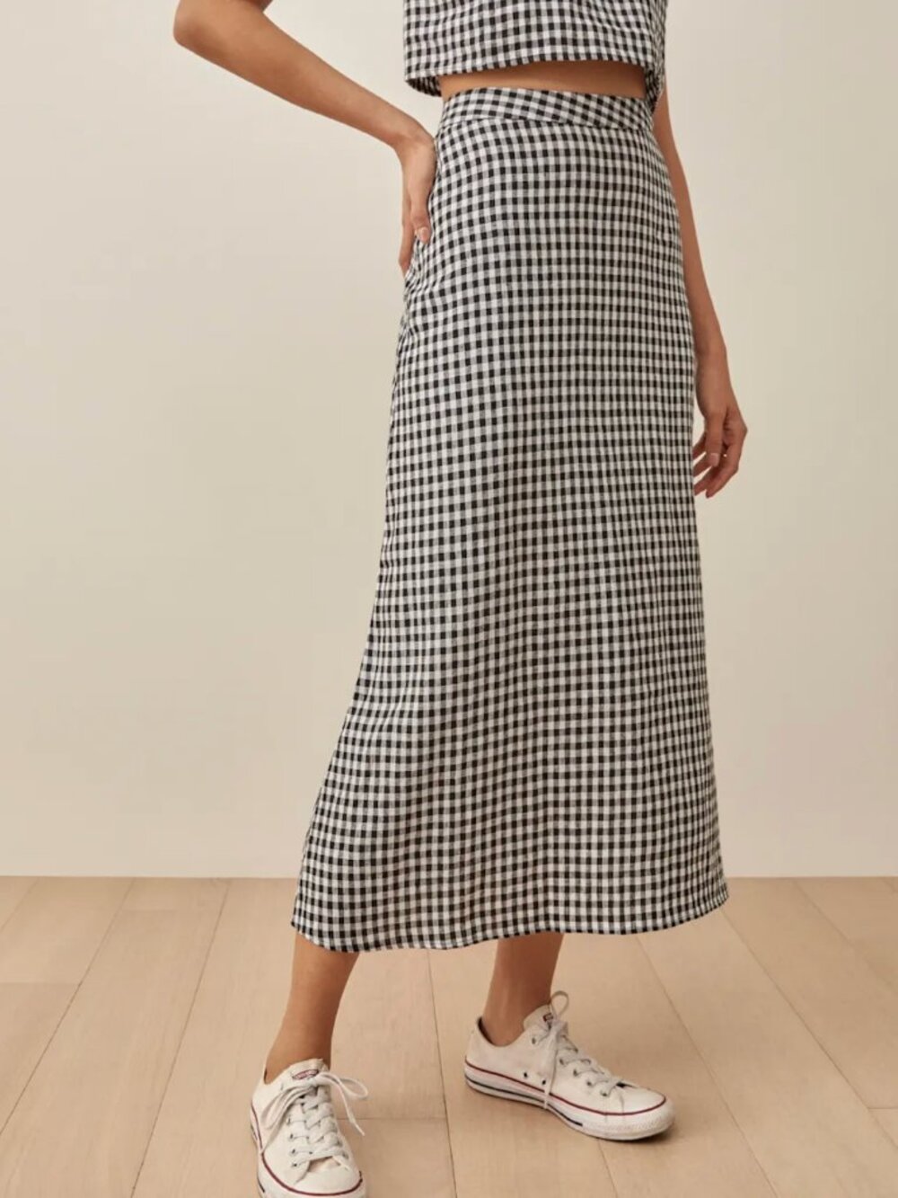 Reformation worn once Petites Silas Linen Skirt